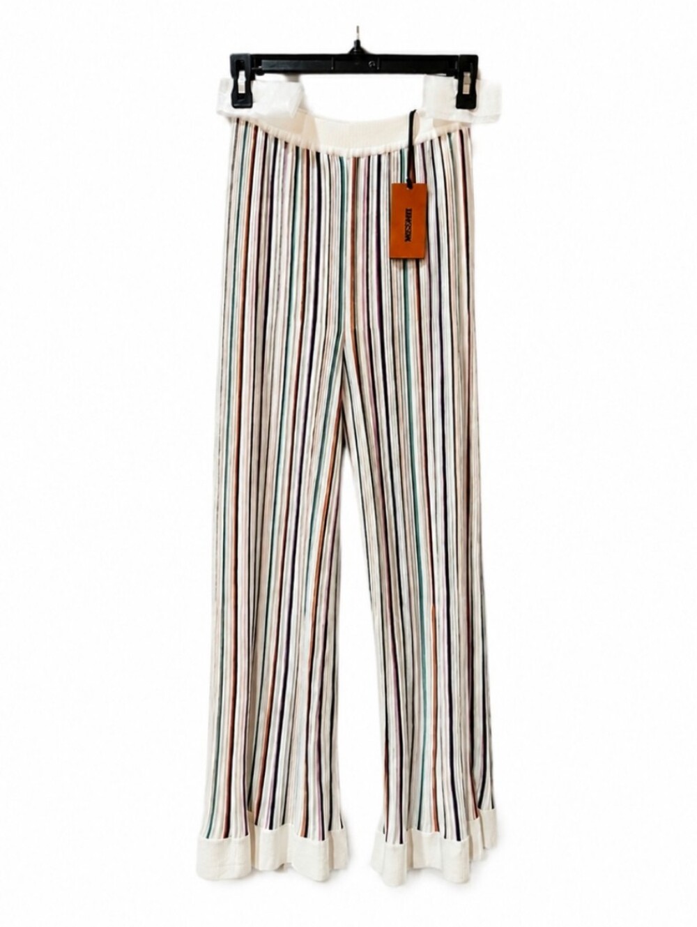 NWT Missoni Knit Wide Leg Stripe Pull-On Trousers Pants IT 42 US 6 Multicolor Ma